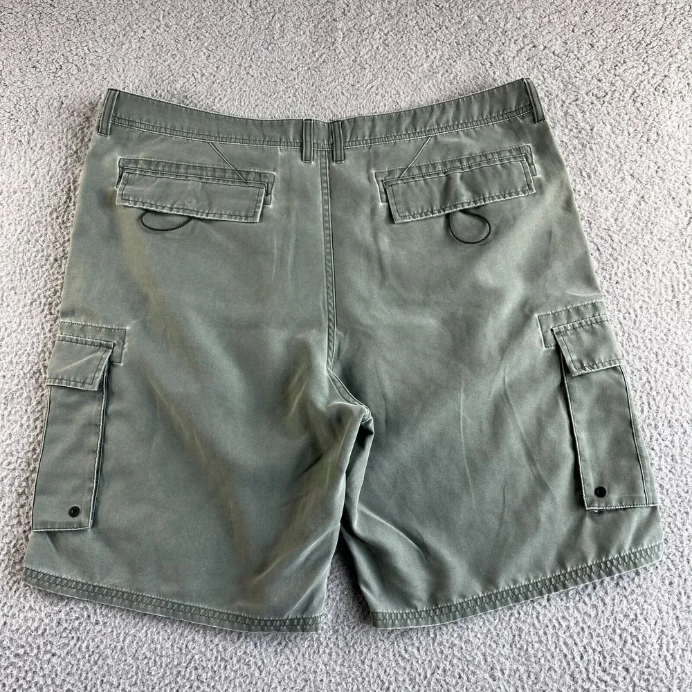 Quiksilver Board Shorts Mens 40 Green Cargo Amphibian Water Repellent Dry Flight